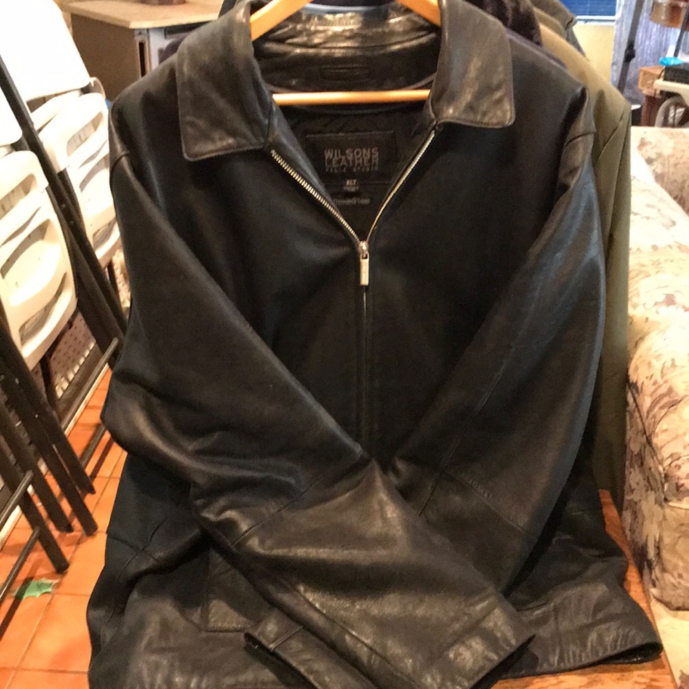 Leather coat